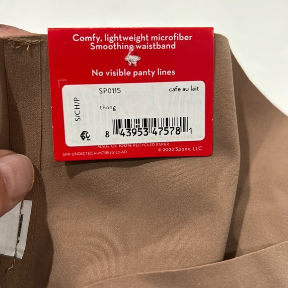 SPANX Undie-tectable Thong in Cafe-Au-Lait NWT - Picture 4 of 6